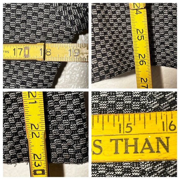 All That Jazz Knit Blazer Size 9/10 Black & White Houndstooth Velvet Accents VTG - Picture 10 of 16